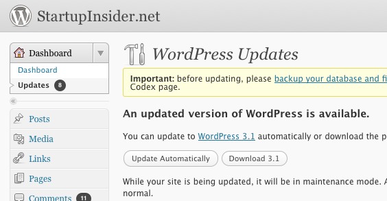 Wordpress v3 1